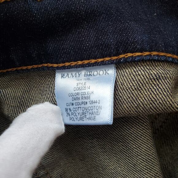 Ramy Brook Cindy High Rise Flare Bootcut Jeans Dark Wash Blue Stretch Size 32 - Picture 10 of 11